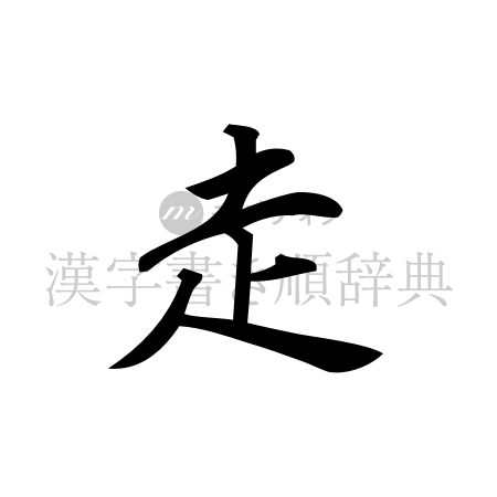 走の書体「行書体」のイメージ