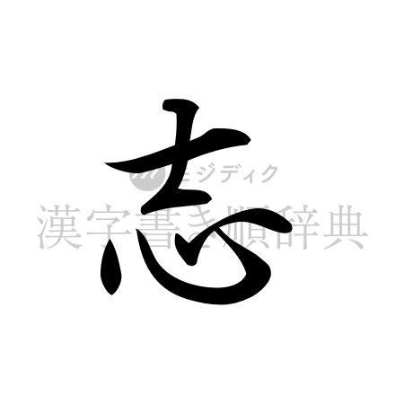 志の書体「行書体」のイメージ