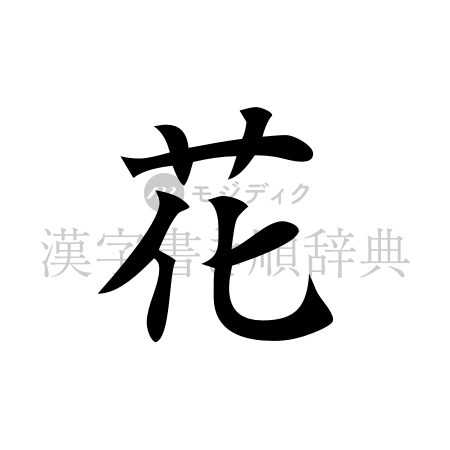 花の書体「楷書体」のイメージ