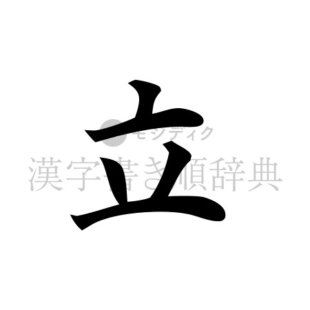 立の書体「楷書体」のイメージ