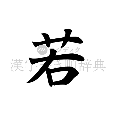 若の書体「楷書体」のイメージ