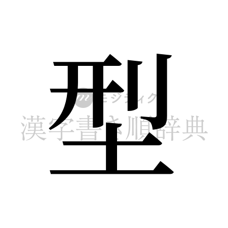 型の書体「明朝体」のイメージ