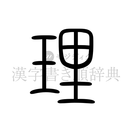 理の書体「篆書体」のイメージ